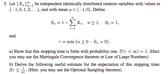 3. LetXbe independent identically distributed random | Chegg.com