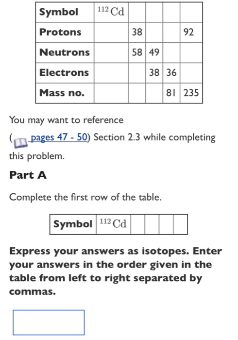 Solved Part A Complete the first row of the table. Express Chegg