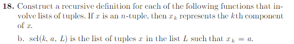 Solved Construct a recursive definition for each of the | Chegg.com