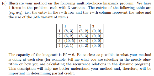 (b) Develop A Dynamic Programming Algorithm For The | Chegg.com