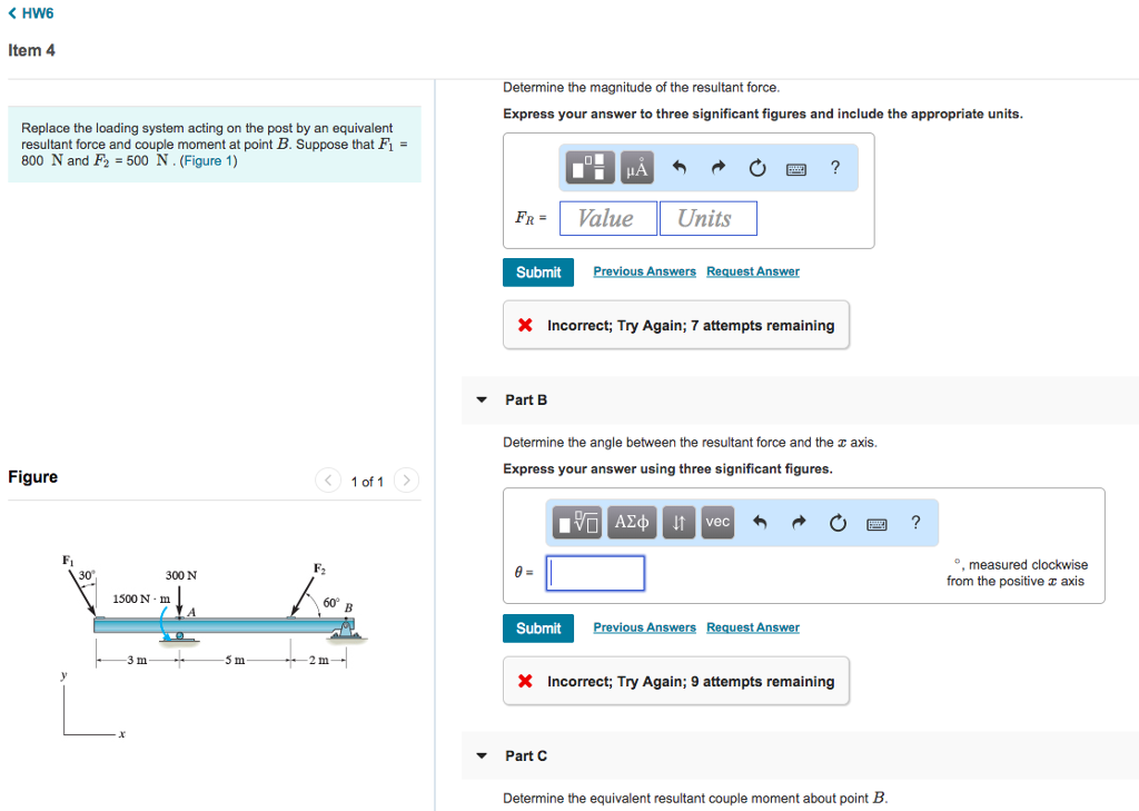 Solved KHW6 Item 4 Determine the magnitude of the resultant | Chegg.com