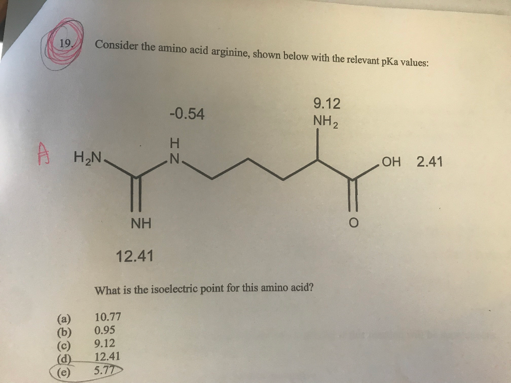 Solved Consider the amino acid arginine, shown below with