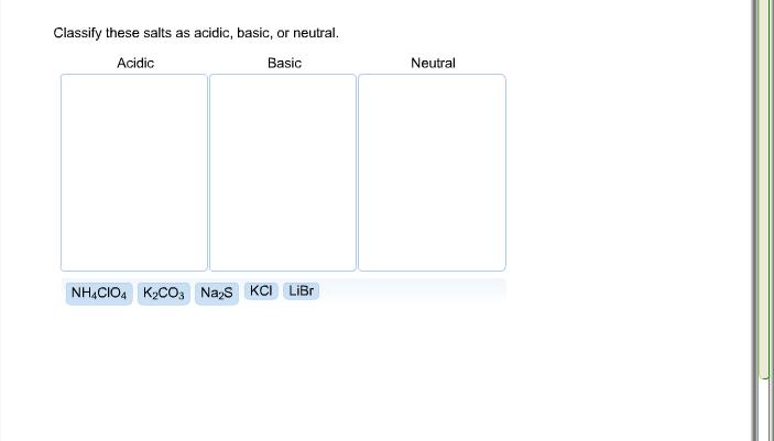 Solved Classify These Salts As Acidic Basic Or Neutral Chegg