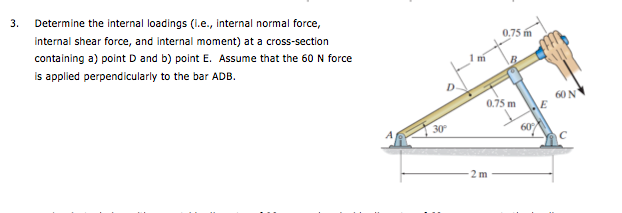 Solved Determine the internal loadings (i.e., internal | Chegg.com