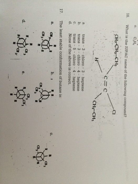 Solved What is the IUPAC name of the following compound? a | Chegg.com