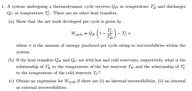 solved-a-system-undergoing-a-thermodynamic-cycle-receives-chegg