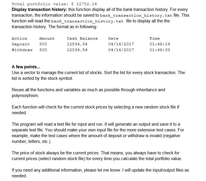 Solved Account Management System In this project, you will | Chegg.com