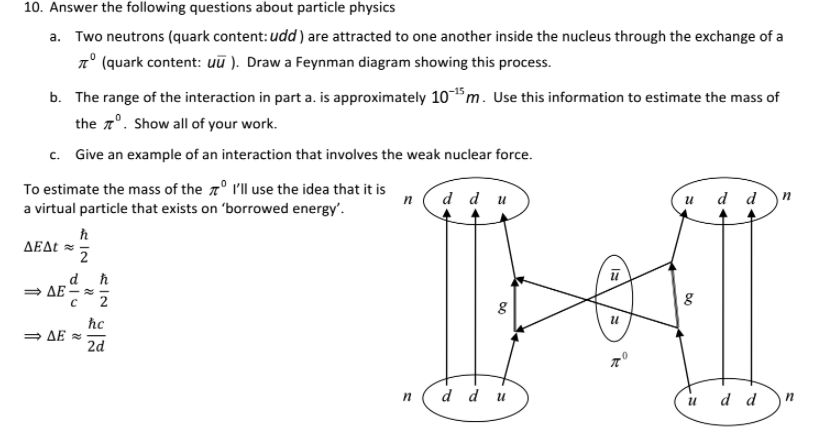 Particle Physics Math Answer Solved 10. Answer the following questions about particle | Chegg.com
