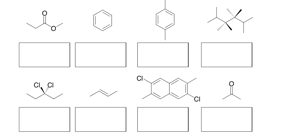Solved For all of the following molecules, determine how | Chegg.com