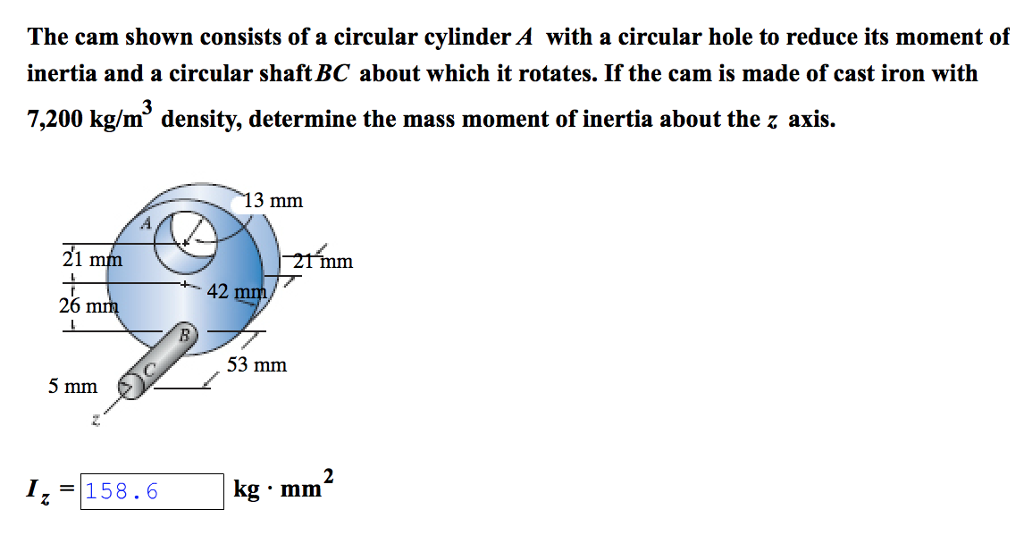 solved-the-cam-shown-consists-of-a-circular-cylinder-a-with-chegg