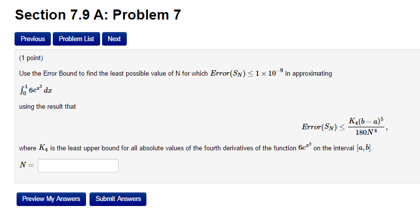 solved-use-the-error-bound-to-find-the-least-possible-value-chegg