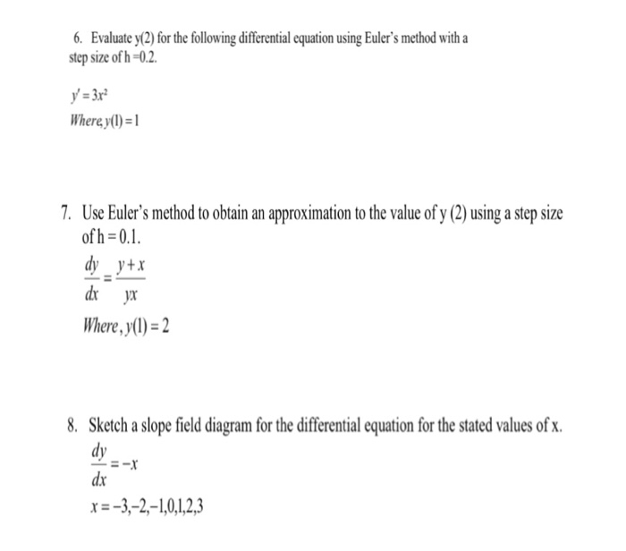 Solved Evaluate y(2) for the following differential equation | Chegg.com