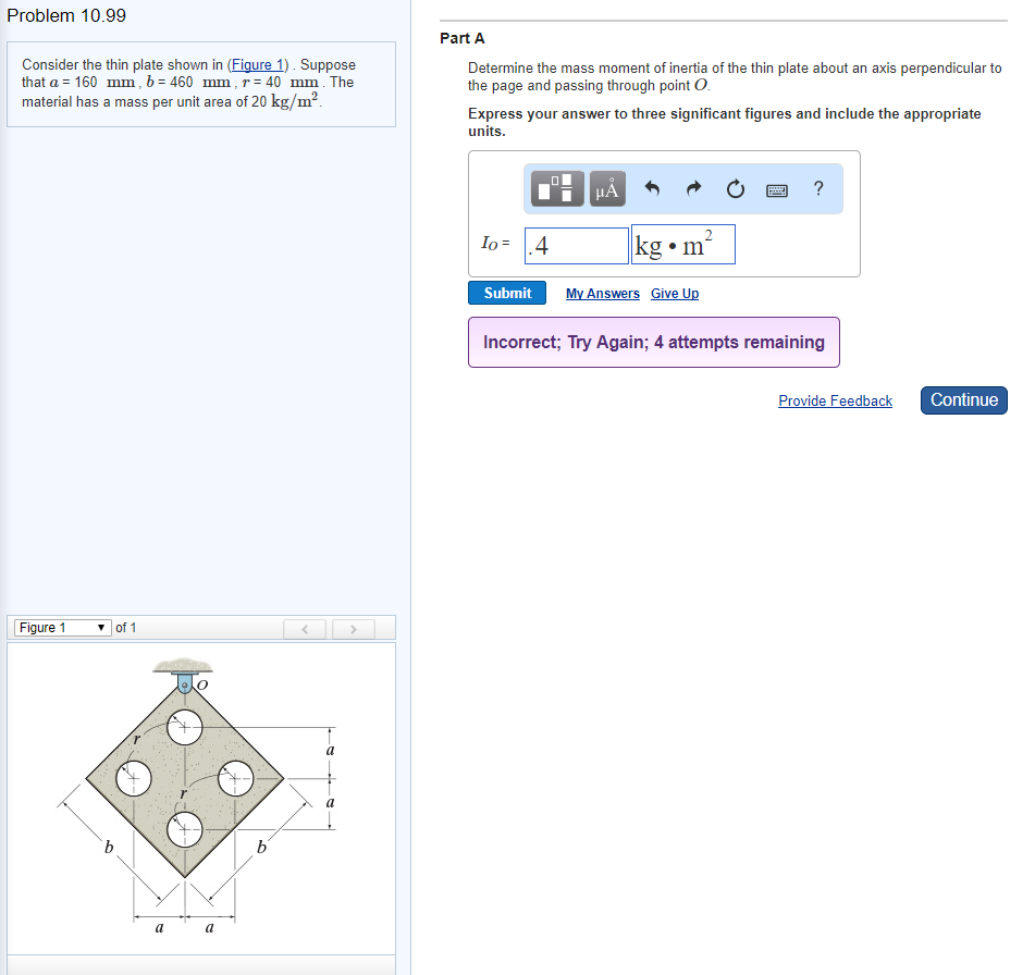 Solved Problem 10.99 Part A Consider the thin plate shown in | Chegg.com