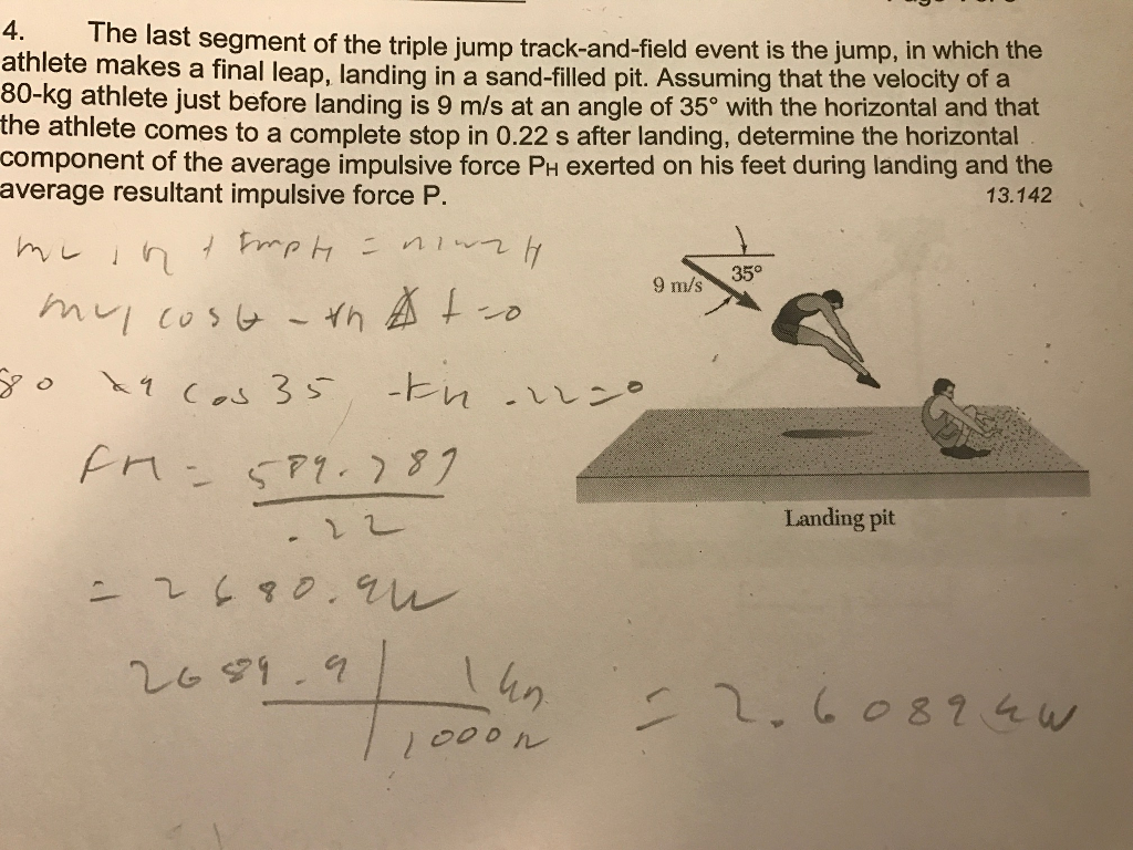 Solved The last segment of the triple jump trackandfield