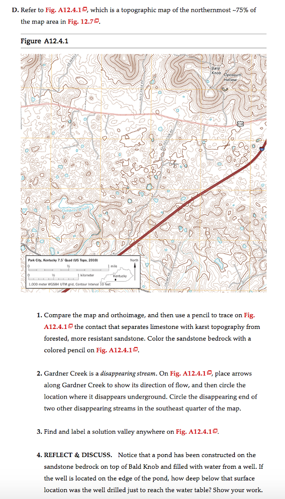 C. Study the orthophoto map of part of the Park City | Chegg.com