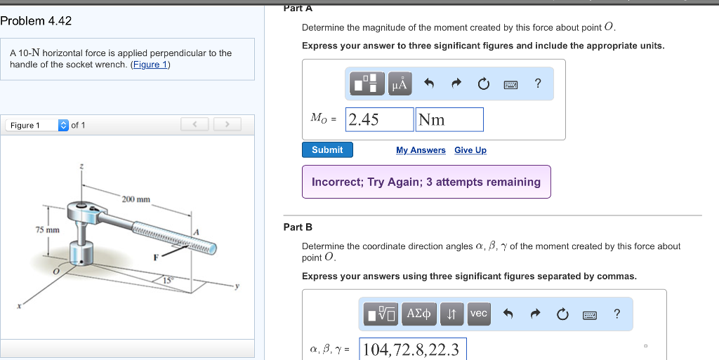 Solved A10-N horizontal force is applied perpendicular to | Chegg.com