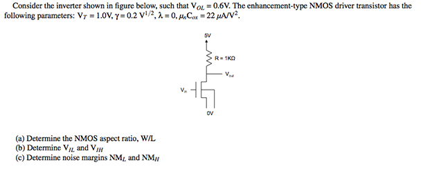 Consider the inverter shown in figure below, such | Chegg.com