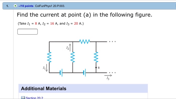 Solved Find the current at point (a) in the following | Chegg.com