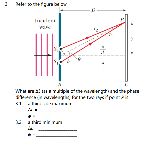 Solved What are ?L (as a multiple of the wavelength) and the | Chegg.com