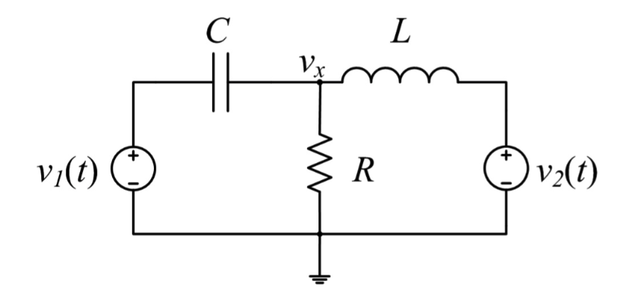 Solved For the circuit below has the component values C = | Chegg.com