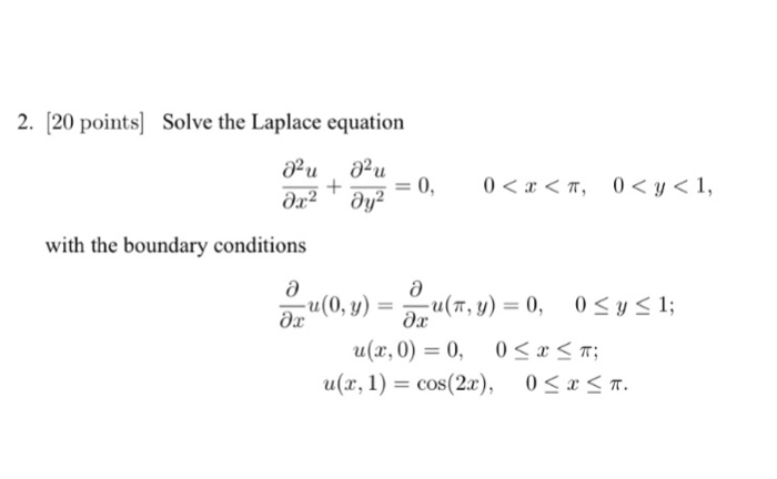 laplace equation problem solving