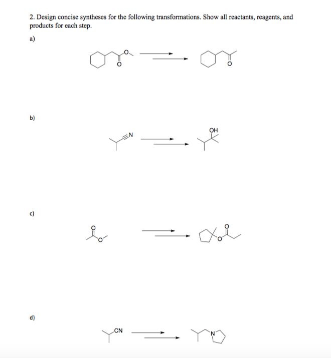 Solved 2. Design Concise Syntheses For The Following | Chegg.com