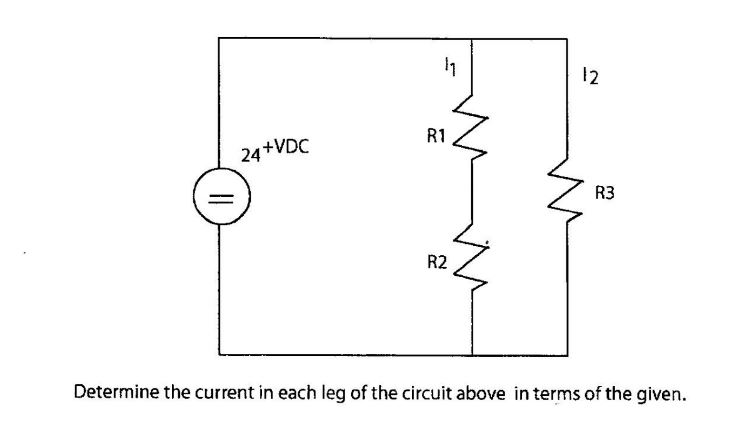 Solved Determine the current in each leg of the circuit | Chegg.com