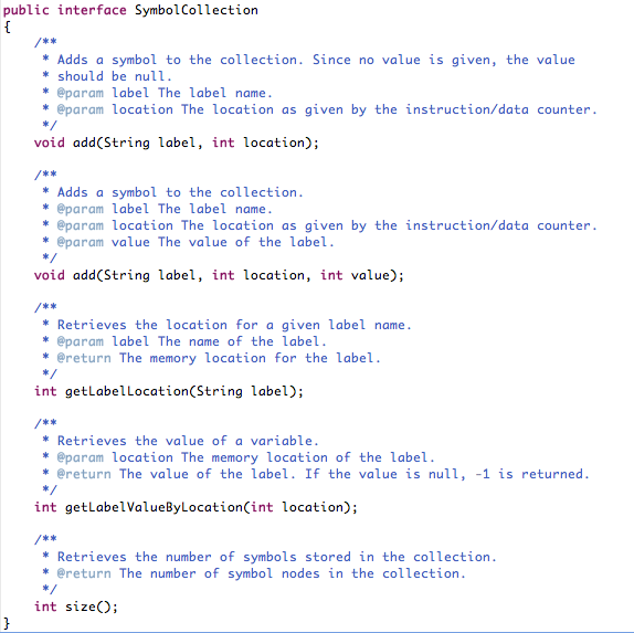Solved I need to create a class "SymbolTable" for these | Chegg.com