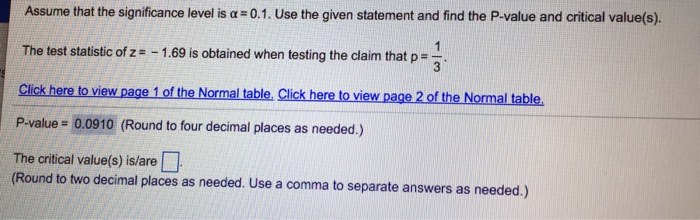 Solved Assume that the significance level is alpha = 0.1. | Chegg.com