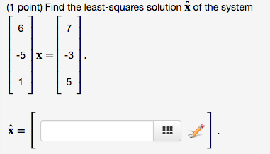 Solved Find the least-squares solution x of the system [6 -5 | Chegg.com