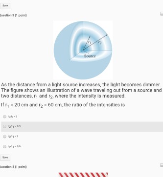Solved As the distance from a light source increases, the | Chegg.com