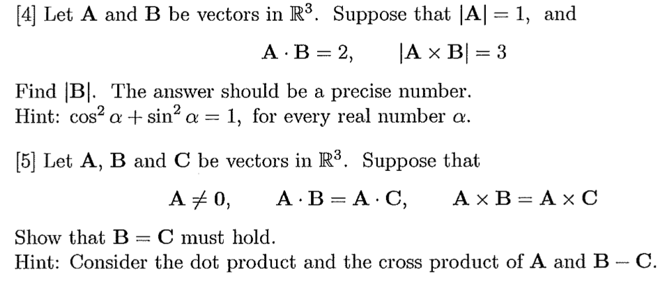 Solved Let A And B Be Vectors In R^3. Suppose That |A| = 1, | Chegg.com