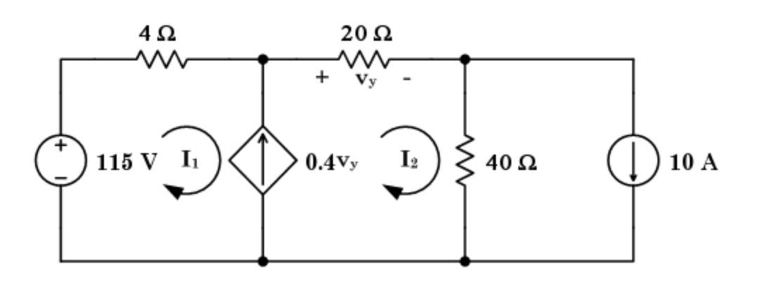 Solved Find the mesh currents, I1 and I2 | Chegg.com