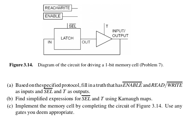 7 A 1 Bit Memory Cell Consists Of A Latch And A