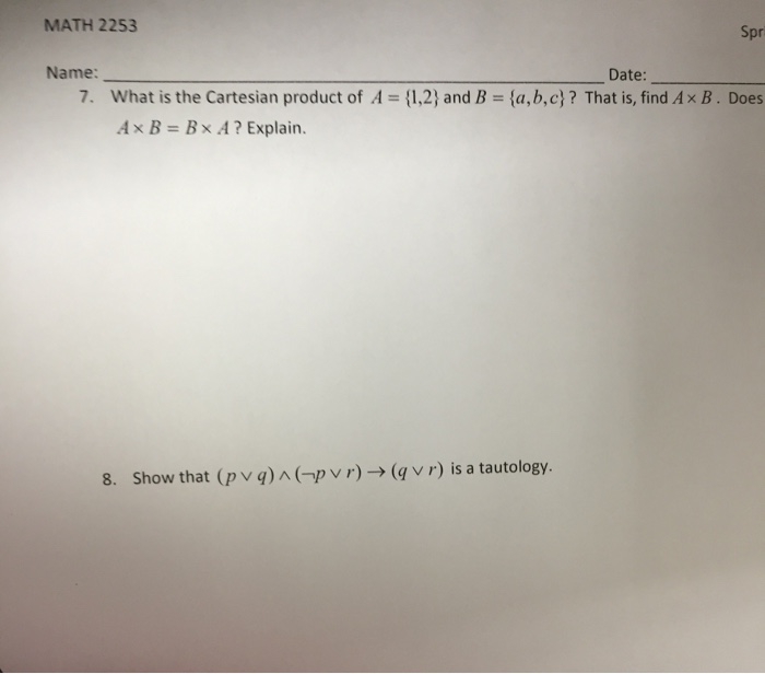 Solved What Is The Cartesian Product Of A = {1,2} And B = | Chegg.com