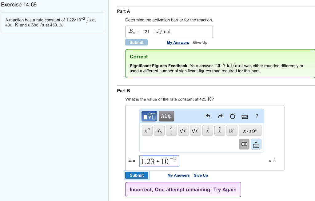 solved-a-reaction-has-a-rate-constant-of-1-22-times-10-2-s-chegg