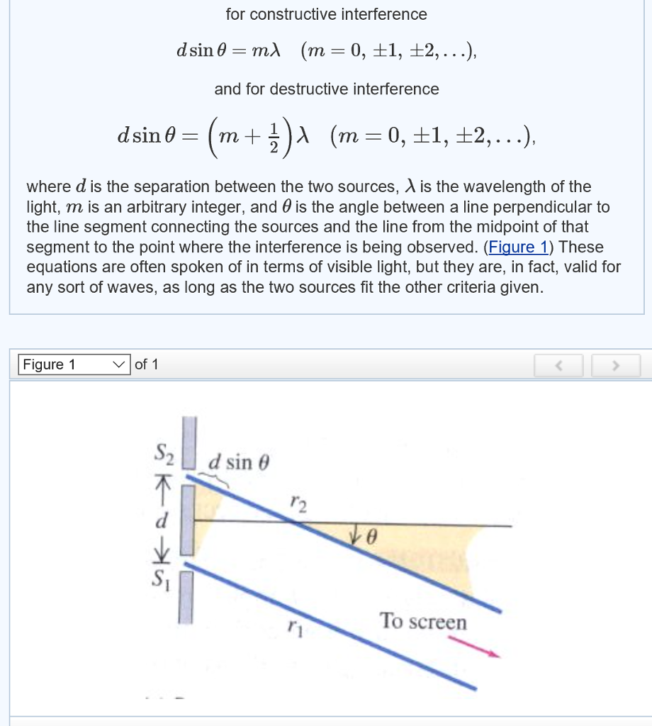 Solved ± Understanding Two-Source Interference Learning | Chegg.com