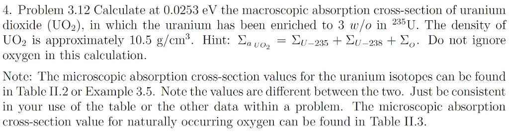 Solved Calculate at 0.0253 eV the macroscopic absorption | Chegg.com