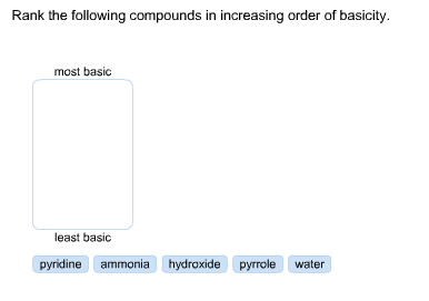 Solved Rank the following compounds in increasing order of | Chegg.com