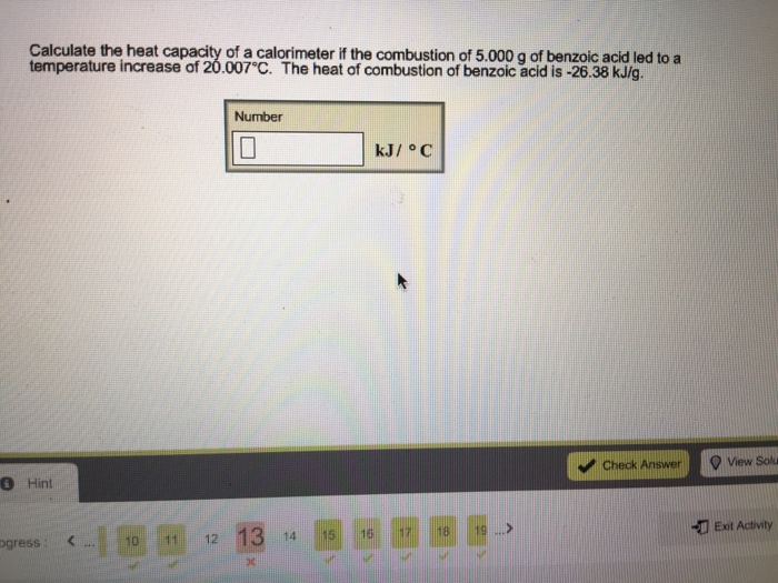 Solved Calculate the heat capacity of a calorimeter if the