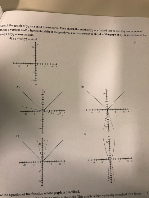 Solved sketch the graph of y1 as a solid line or curve. Then | Chegg.com