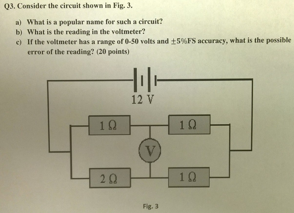 Solved Q3. Consider The Circuit Shown In Fig. 3. A) What Is | Chegg.com