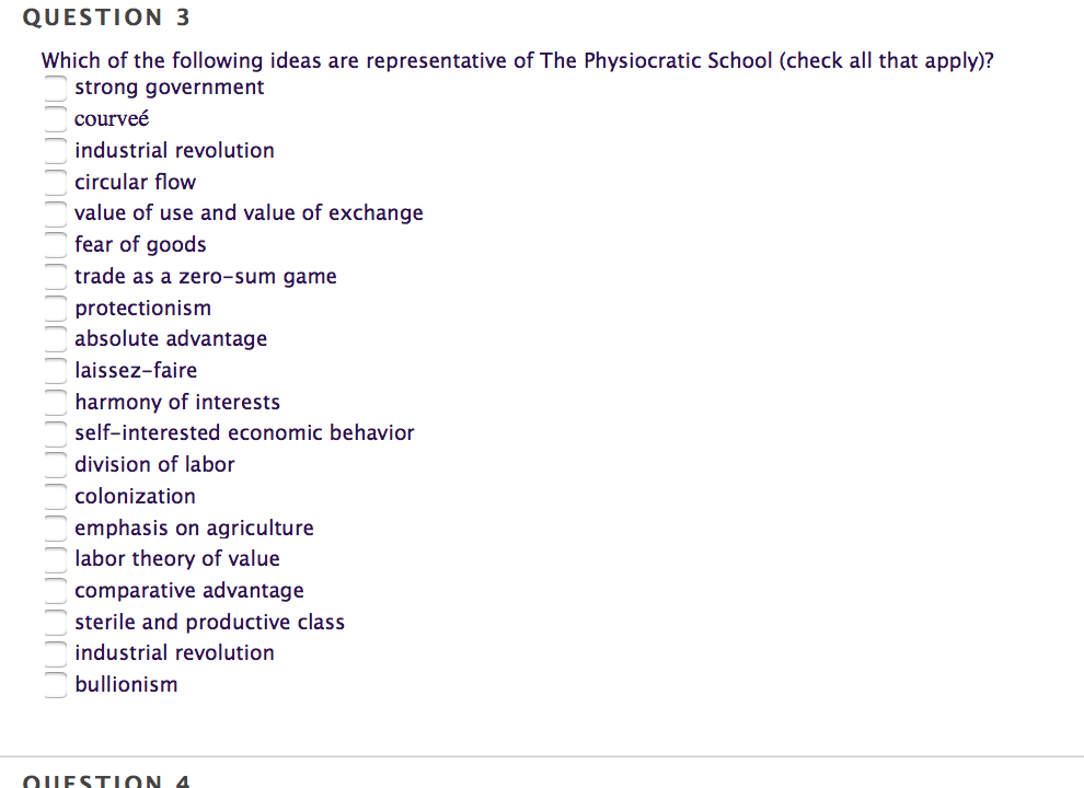 Solved Which of the following ideas are representative of | Chegg.com