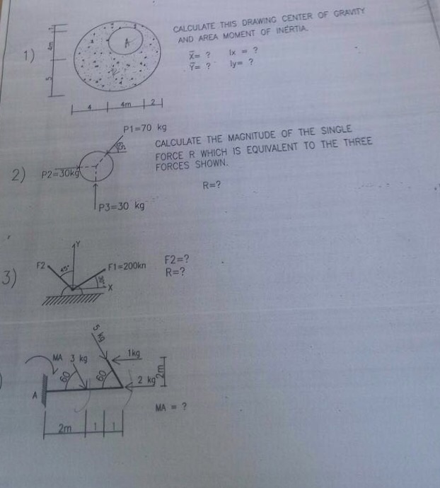 Solved Calculate this drawing center of gravity and area