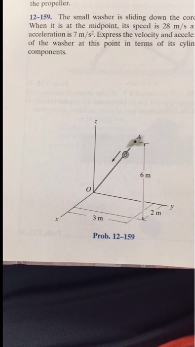 Solved the propeller 12-159. The small washer is sliding | Chegg.com