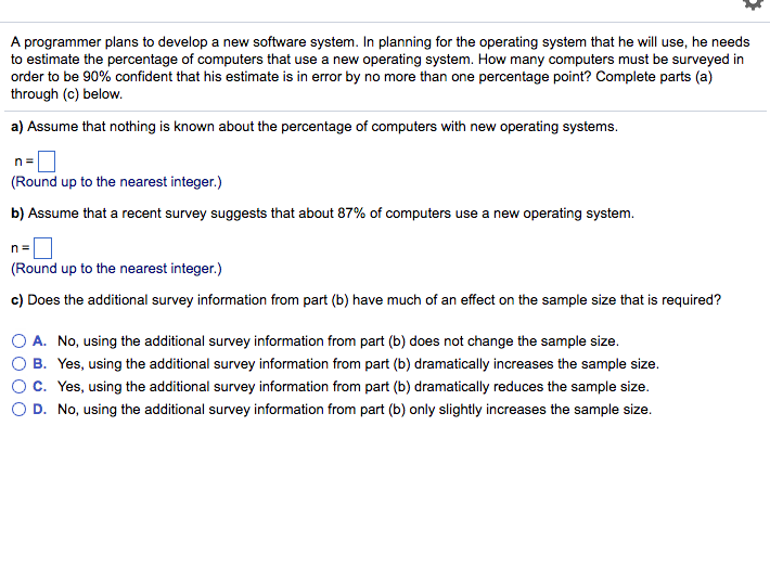 Solved A programmer plans to develop a new software system. | Chegg.com