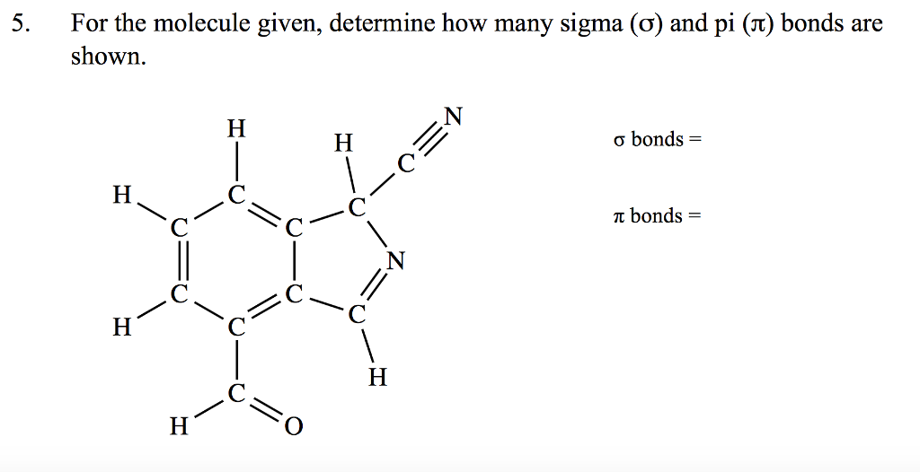 determine sigma and pi bonds