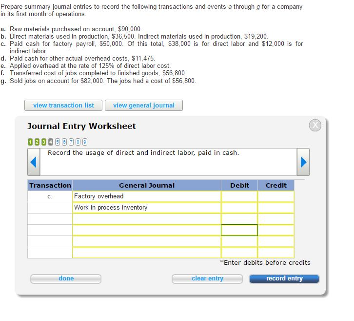 Solved Prepare Summary Journal Entries To Record The | Chegg.com