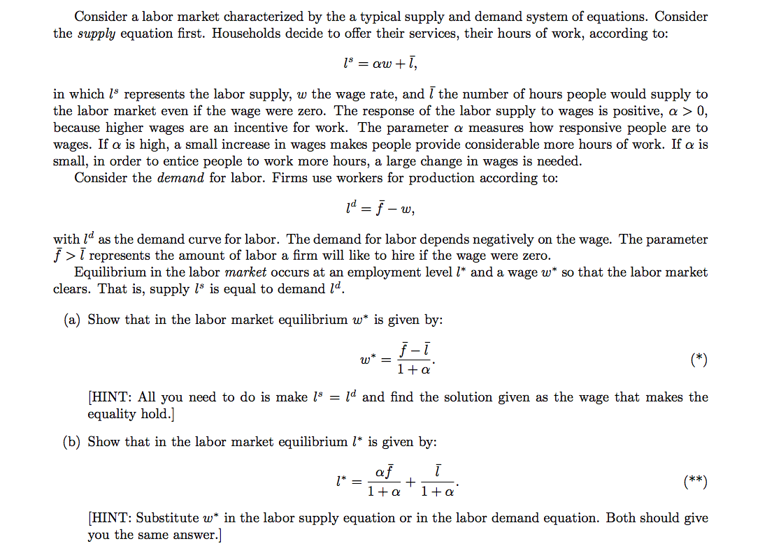3.4 – demand, supply, and equilibrium – labour... Economics Archive | August 04 2016 | Chegg.com