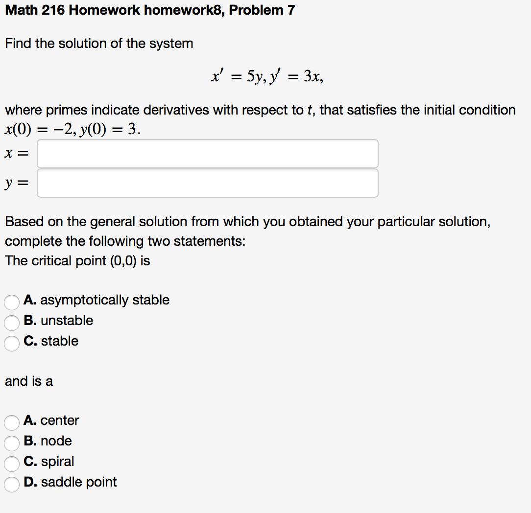 solved-find-the-solution-of-the-system-x-5-y-y-3x-chegg